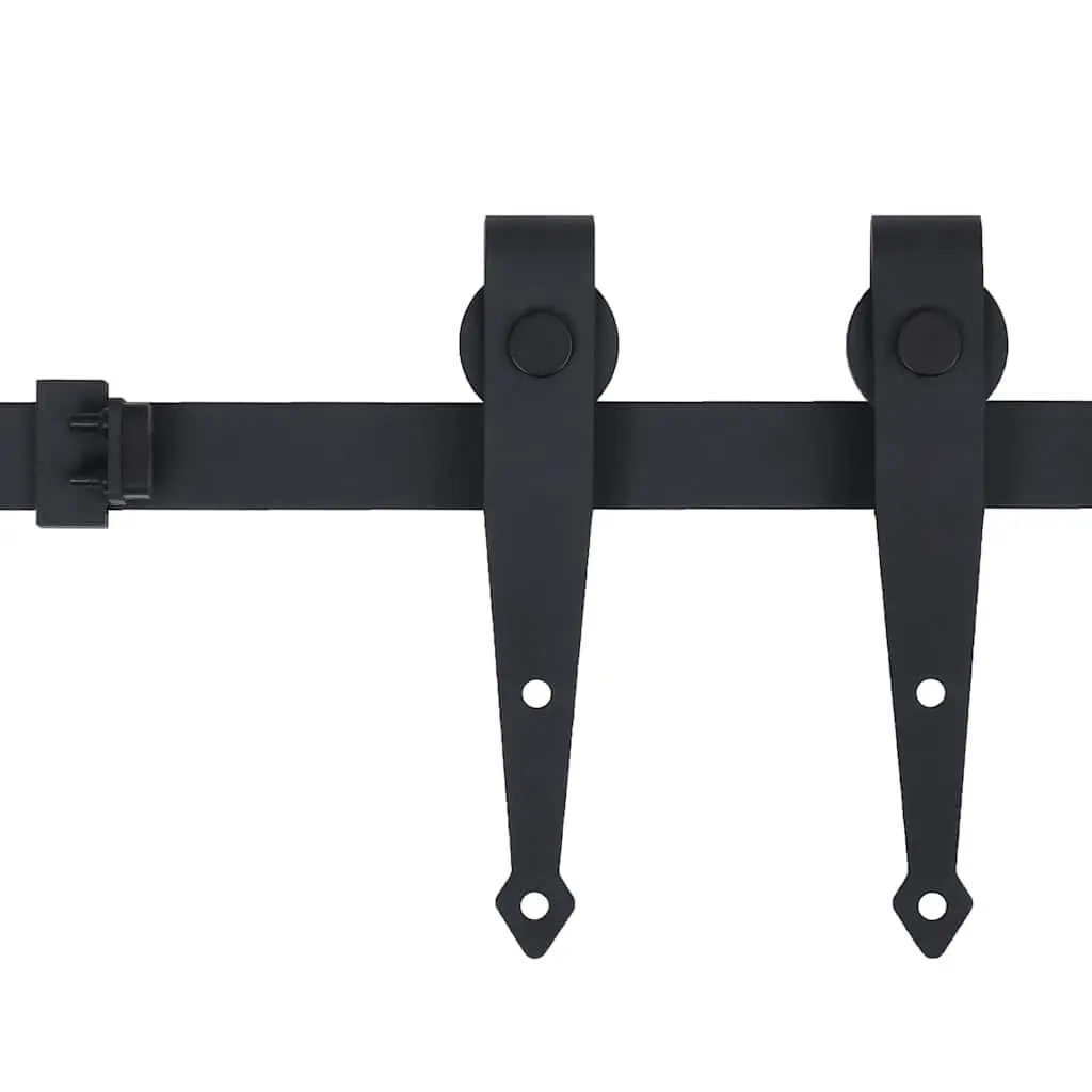 Sliding Cabinet Door Kit Black 183cm Smooth Quiet Operation