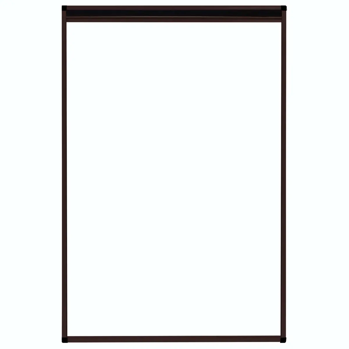 Plisse Insect Screen Aluminium Frame Brown 80x120cm Fine Mesh