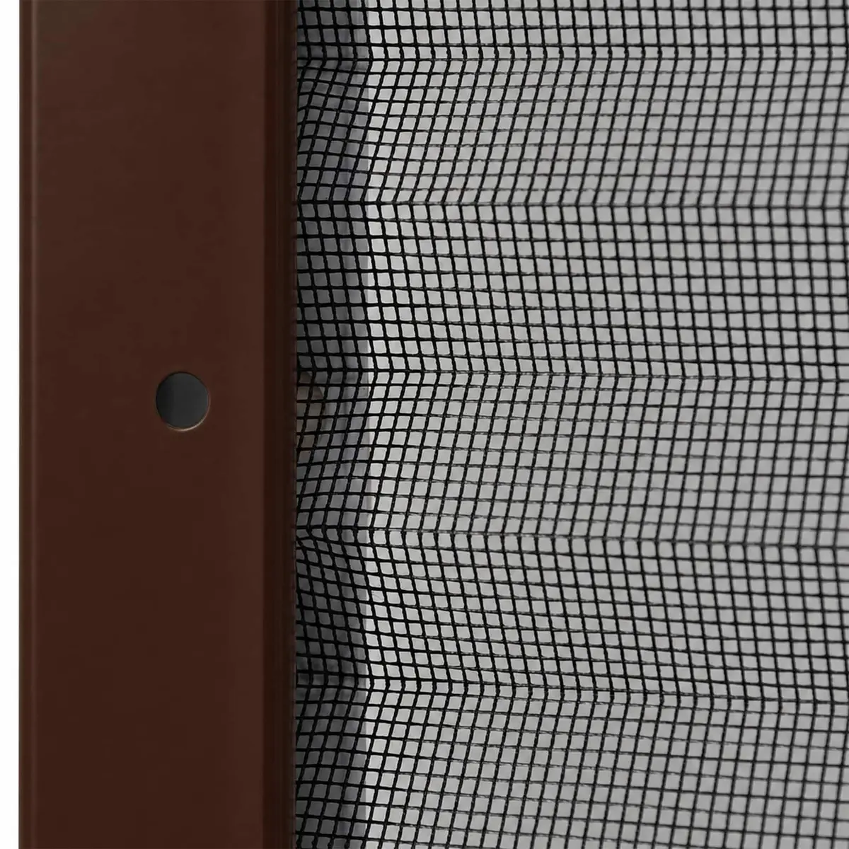 Plisse Insect Screen Aluminium Frame Brown 80x120cm Fine Mesh