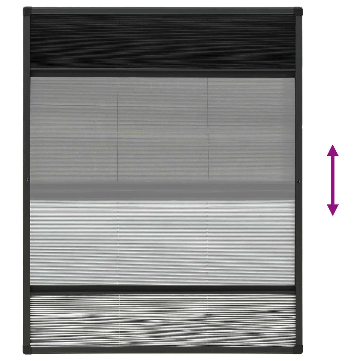 Plisse Insect Screen Window 80x100cm for Easy Setup