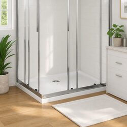 Rectangular Shower Base Tray 70x90 cm Low Threshold White Bathroom Fixture