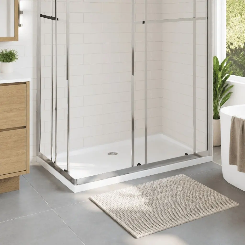 Shower Base Tray White Low Threshold 70x120 cm