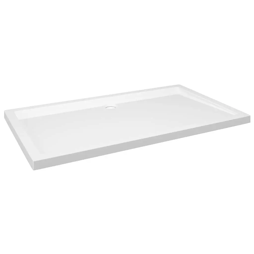 Rectangular Shower Base Tray White 70x120 cm Low Threshold Modern