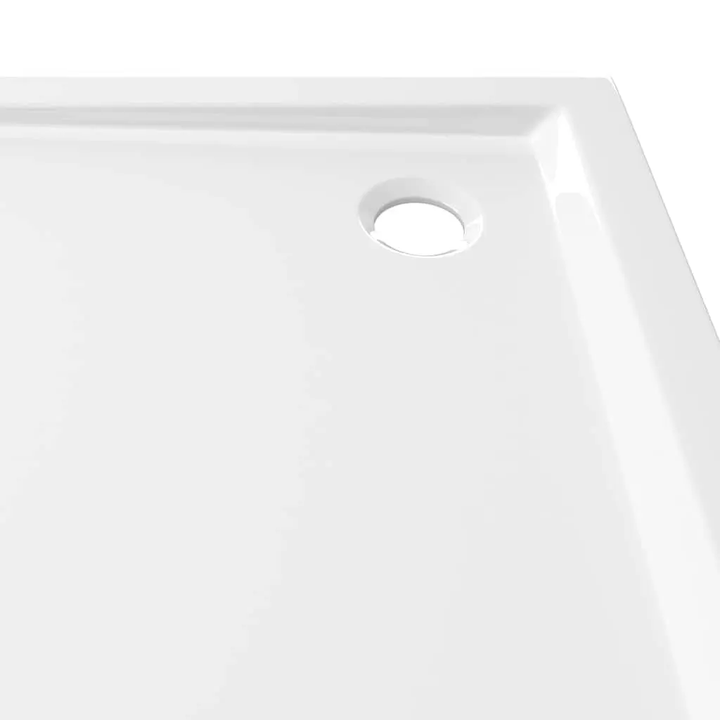 White Shower Base Tray 80x80 cm Square Low Threshold Modern Bathroom Fixture