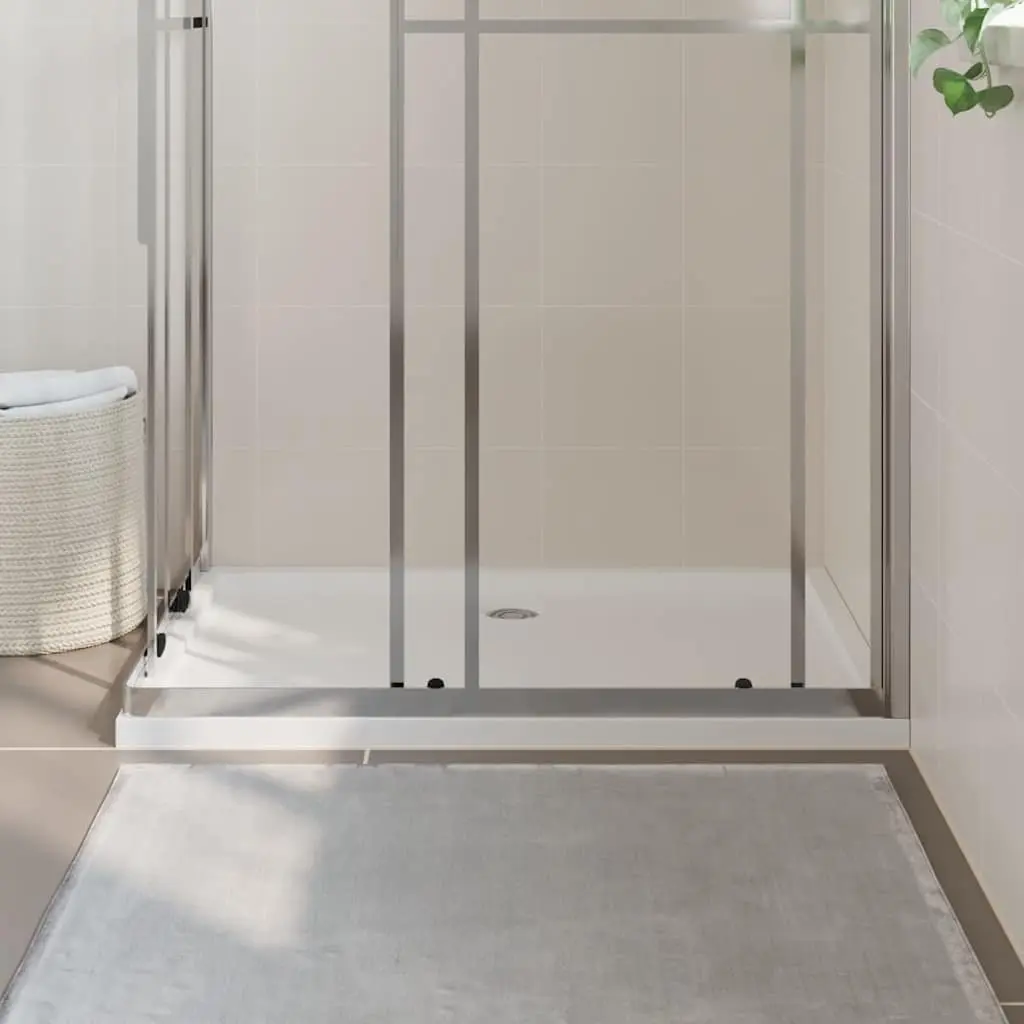 Rectangular Shower Base Tray White 80x110 cm Low Threshold Modern Bathroom