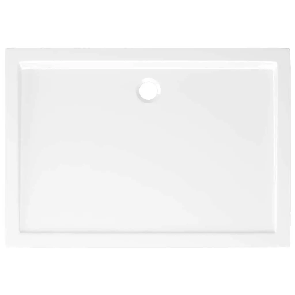 Rectangular Shower Base Tray White 80x110 cm Low Threshold Modern Bathroom