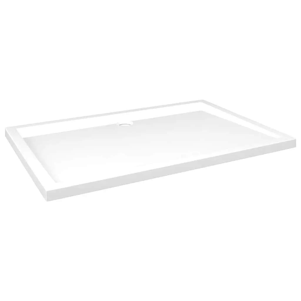 Rectangular Shower Base Tray White 80x120 cm Low Threshold Modern Bathroom