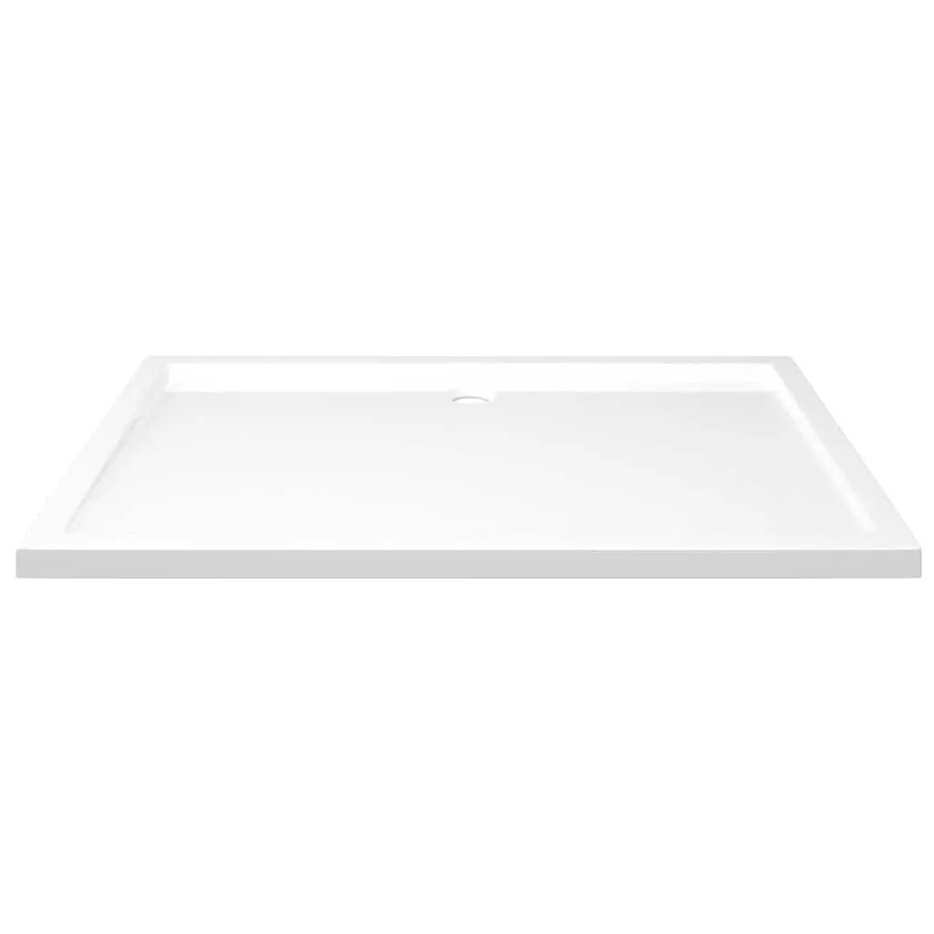 Rectangular Shower Base Tray White 80x120 cm Low Threshold Modern Bathroom