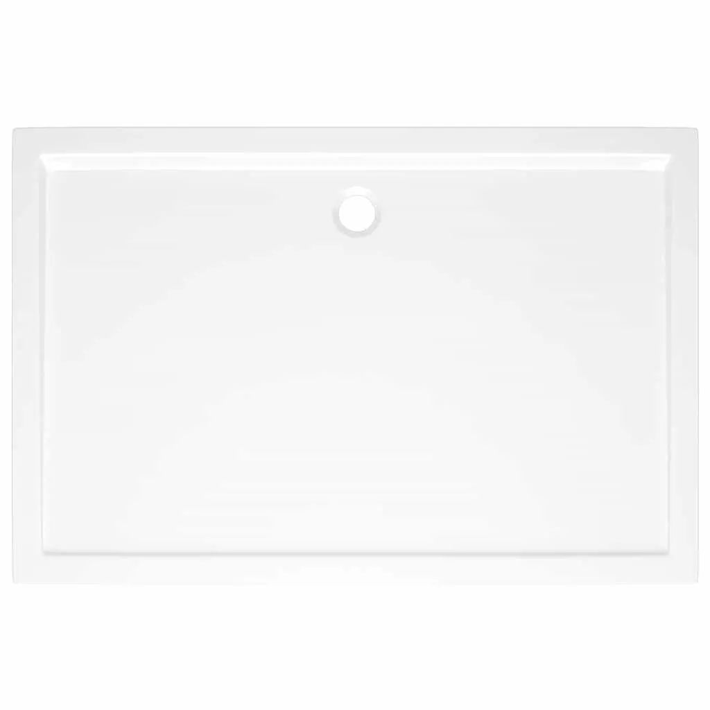 Rectangular Shower Base Tray White 80x120 cm Low Threshold Modern Bathroom
