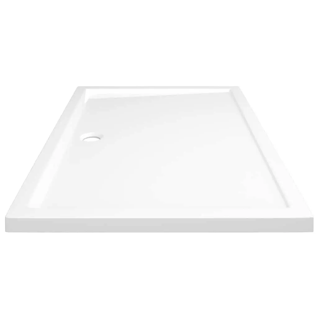Rectangular Shower Base Tray White 80x120 cm Low Threshold Modern Bathroom