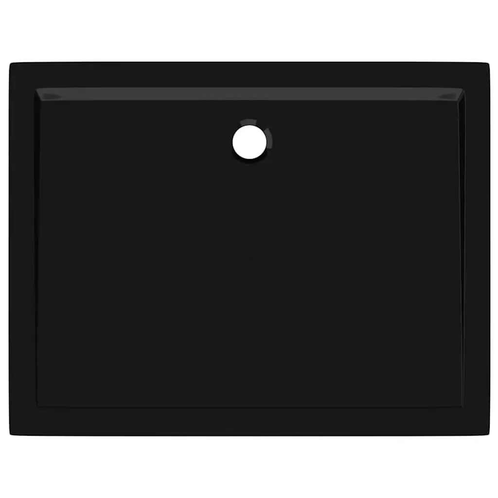 Rectangular Shower Base Tray Black 80x100cm Low Threshold Bathroom Fixture
