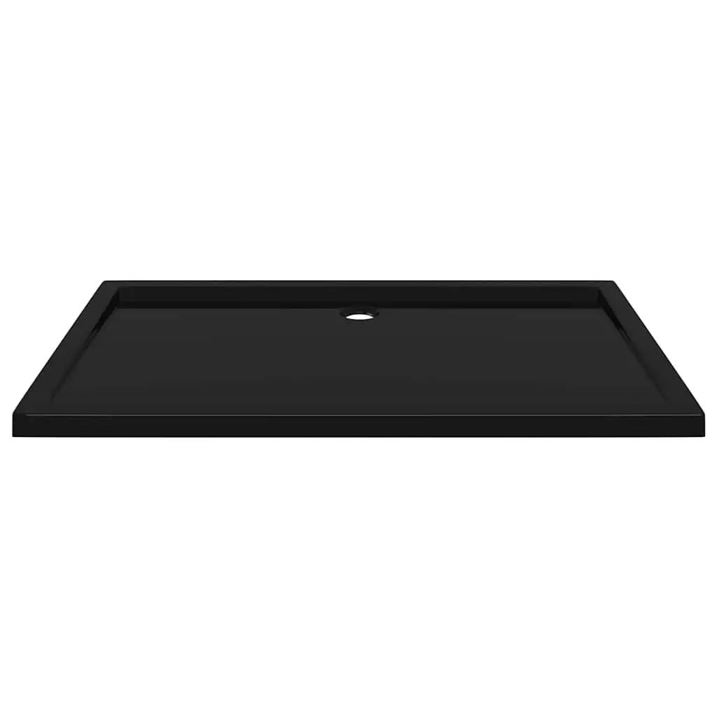 Rectangular Shower Base Tray Black Low Threshold Modern Bathroom ABS 70x120 cm