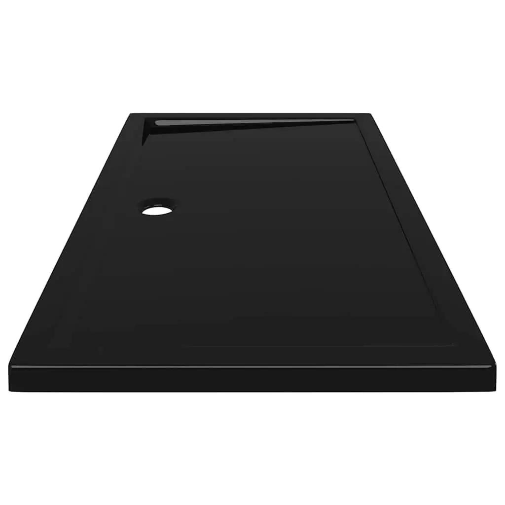 Rectangular Shower Base Tray Black Low Threshold Modern Bathroom ABS 70x120 cm