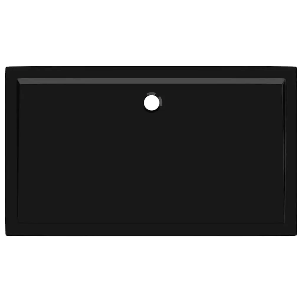 Rectangular Shower Base Tray Black Low Threshold Modern Bathroom ABS 70x120 cm