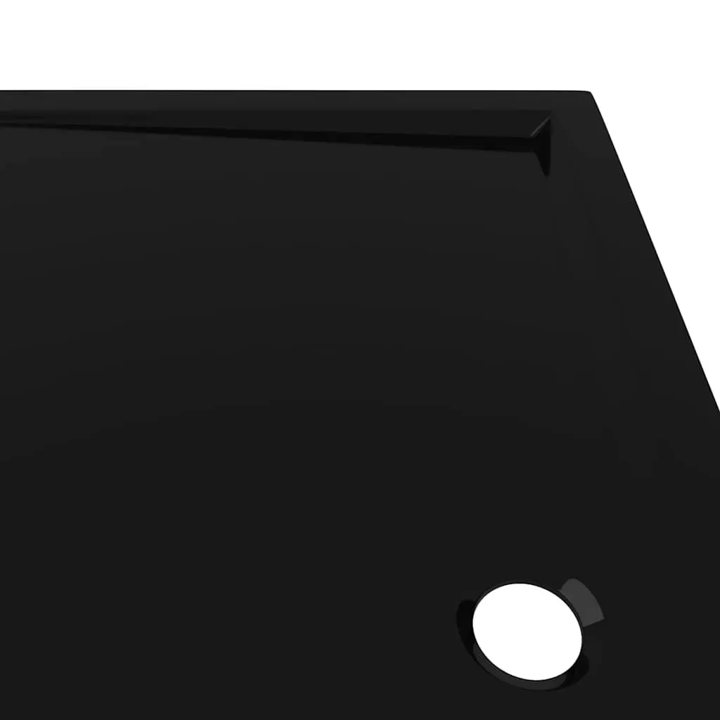 Rectangular Shower Base Tray Black Low Threshold Modern Bathroom ABS 70x120 cm