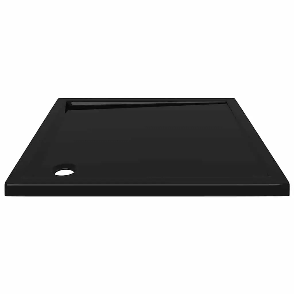 Square Shower Base Tray Black 80x80 cm Low Threshold Modern Bathroom Floor Pan
