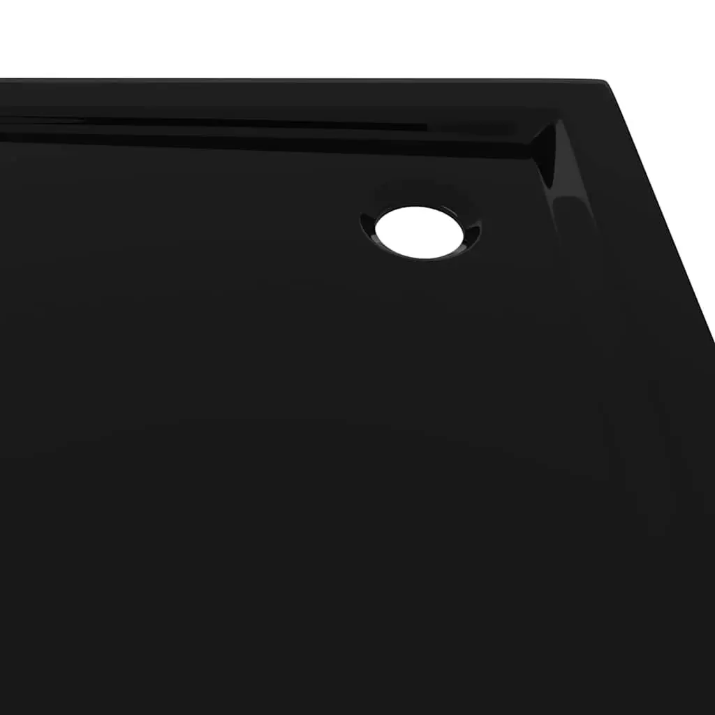 Square Shower Base Tray Black 80x80 cm Low Threshold Modern Bathroom Floor Pan