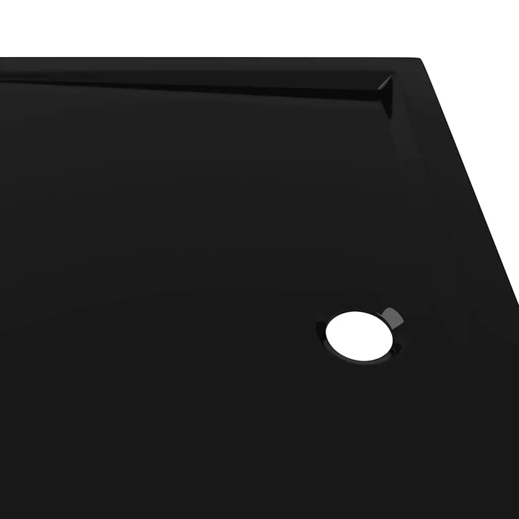 Rectangular Shower Base Tray Black 80x110 cm Low Threshold Modern Bathroom