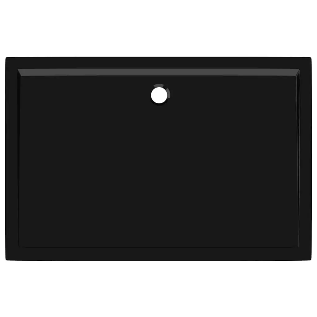 Rectangular Shower Base Tray Black 80x120 cm Low Threshold Easy Entry Bathroom