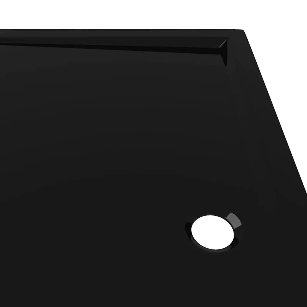 Rectangular Shower Base Tray Black 80x120 cm Low Threshold Easy Entry Bathroom