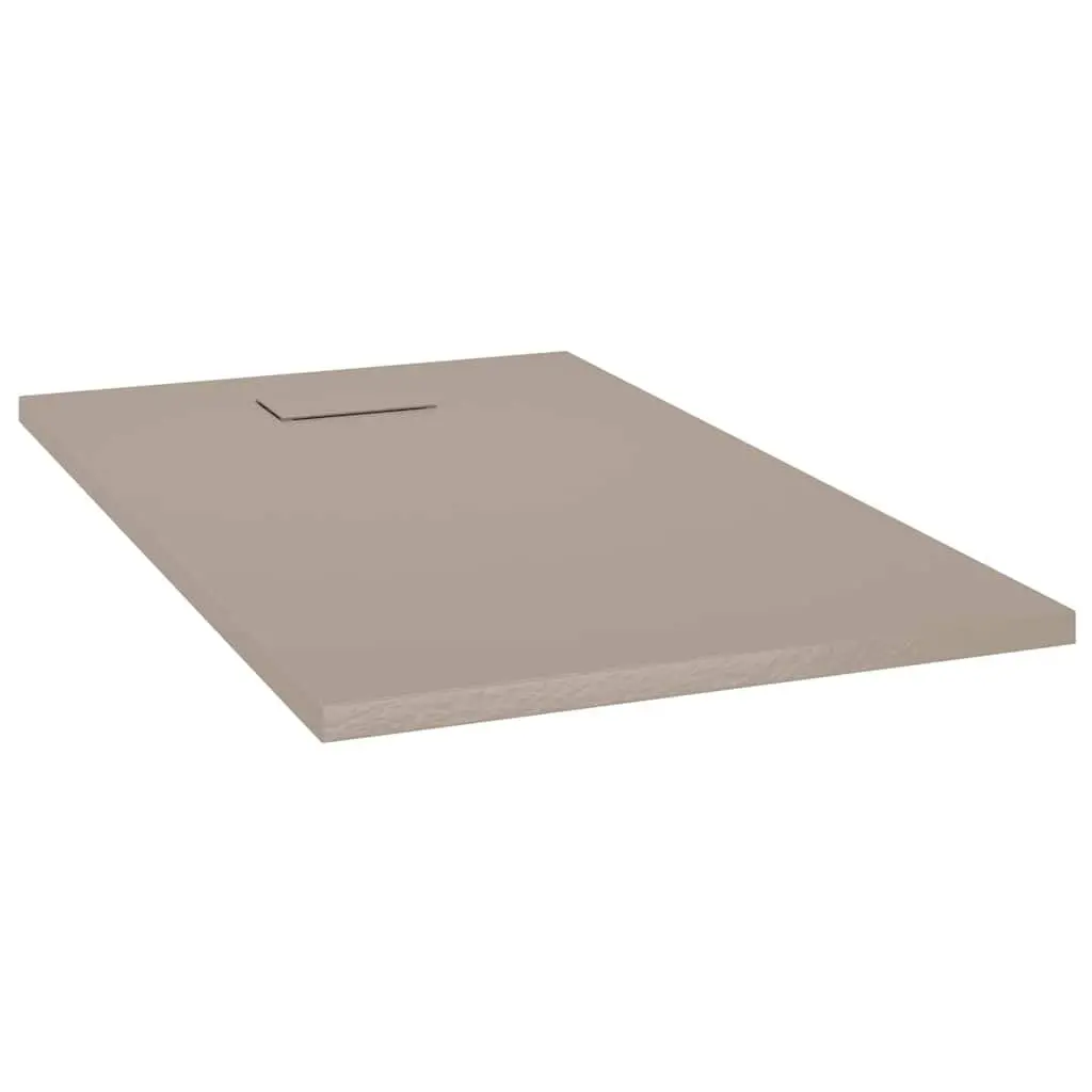 Shower Base Tray Brown 120x70 cm Low Profile Skid Resistant