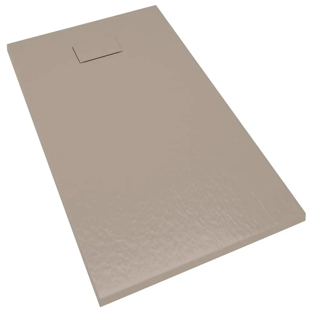 Shower Base Tray Brown 120x70 cm Low Profile Skid Resistant