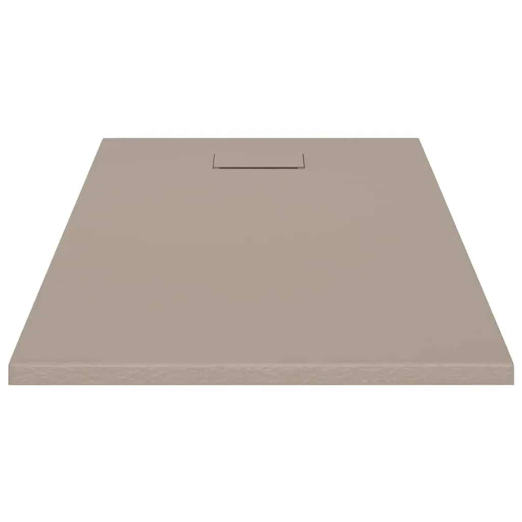 Shower Base Tray Brown 120x70 cm Low Profile Skid Resistant