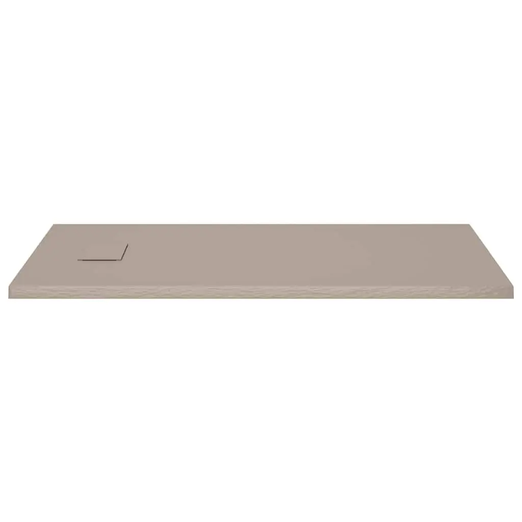 Shower Base Tray Brown 120x70 cm Low Profile Skid Resistant