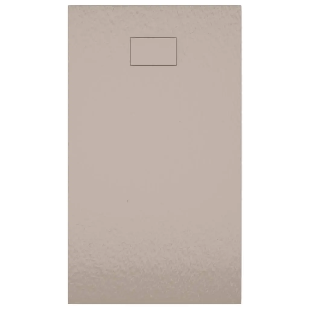 Shower Base Tray Brown 120x70 cm Low Profile Skid Resistant