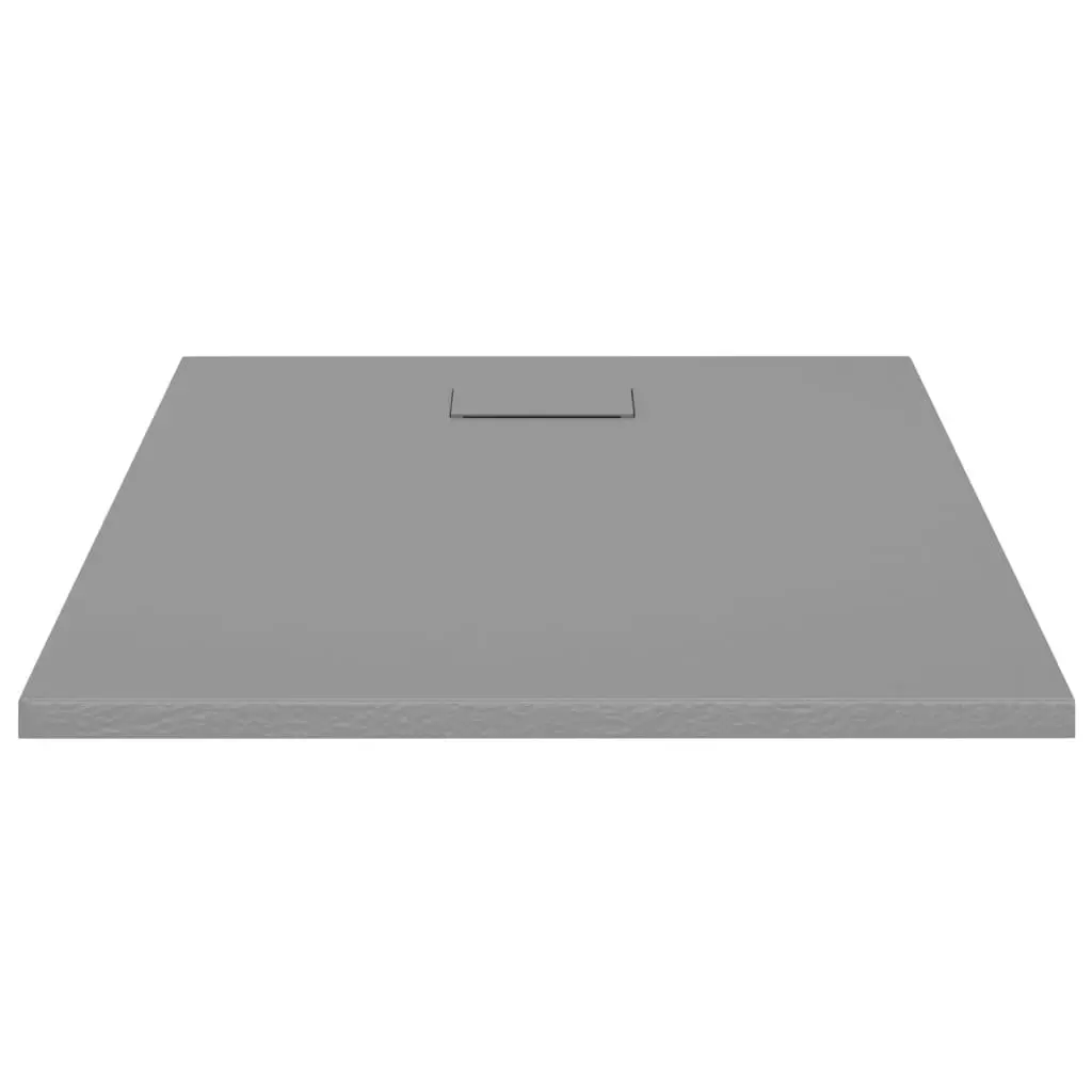 Shower Base Tray Grey 100x80 cm Low Profile Skid Resistant Slate Stone