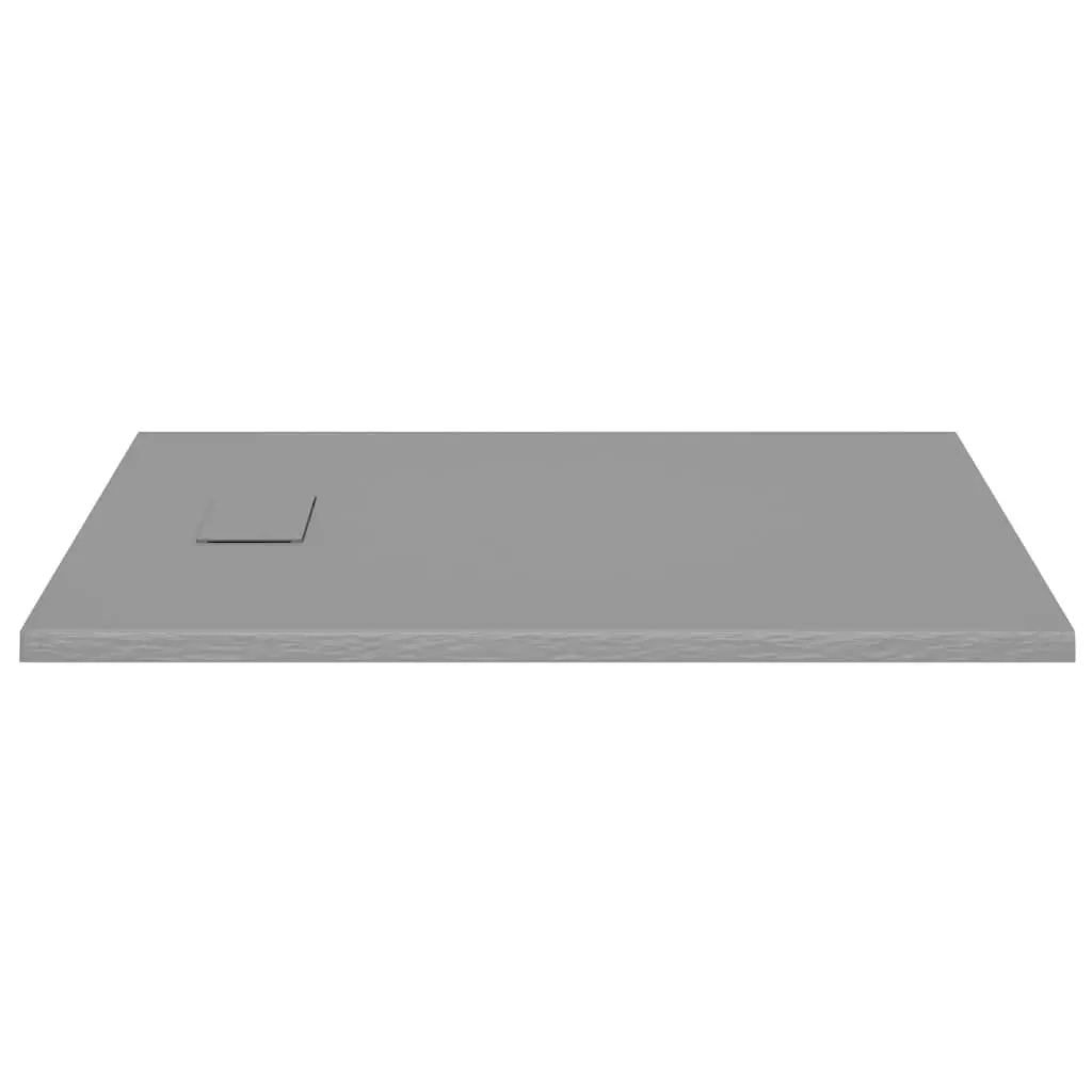Shower Base Tray Grey 100x80 cm Low Profile Skid Resistant Slate Stone