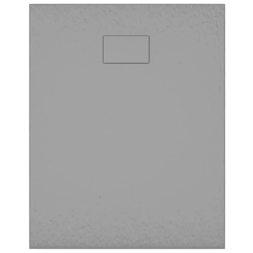 Shower Base Tray Grey 100x80 cm Low Profile Skid Resistant Slate Stone