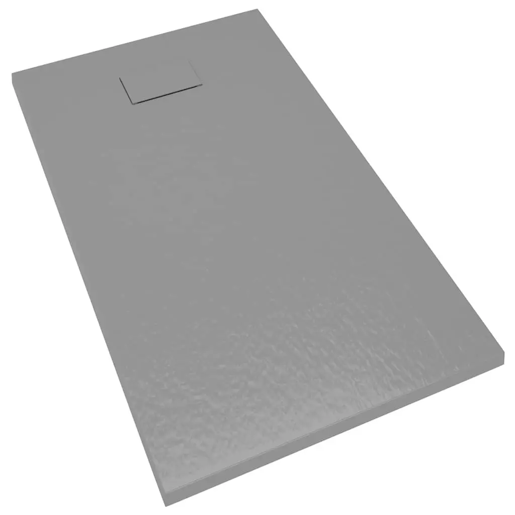 Shower Base Tray Grey 120x70 cm Low Profile Skid Resistant
