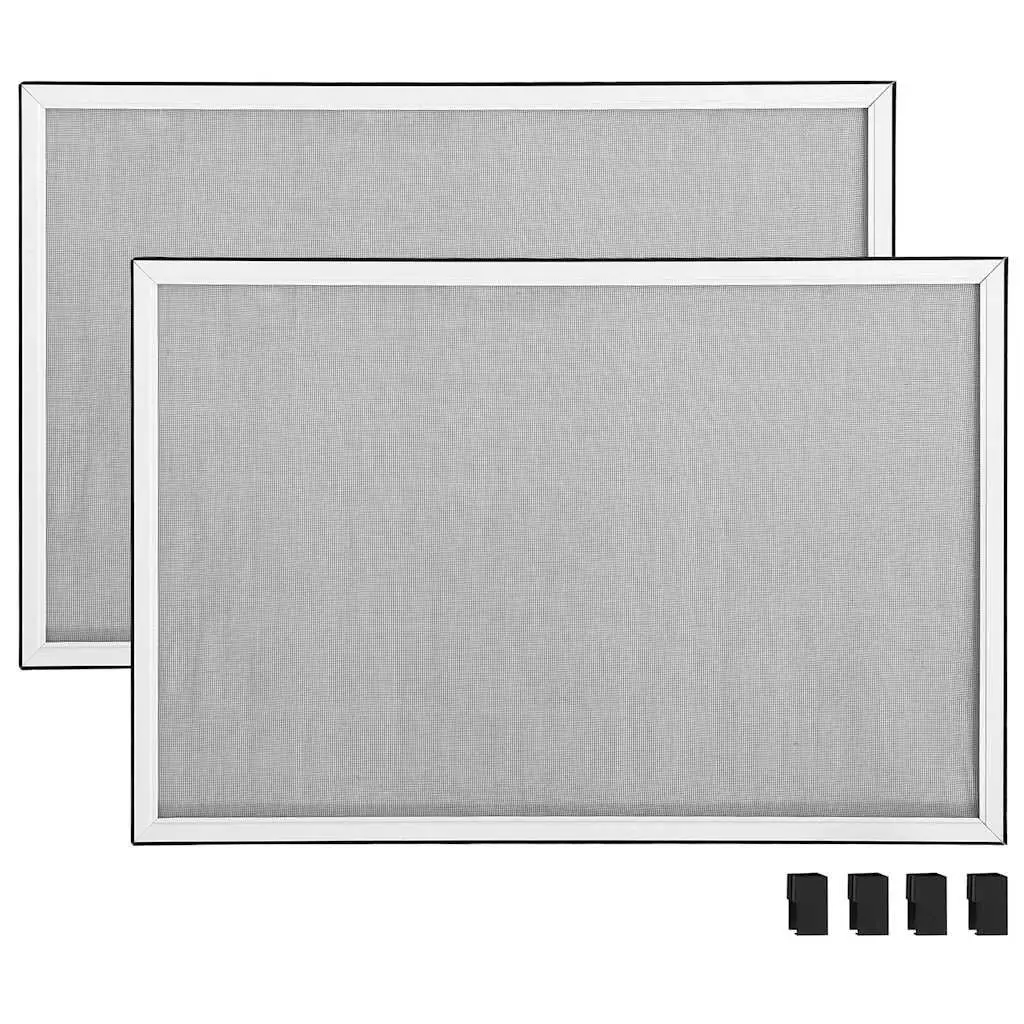 Extendable Window Insect Screen White Adjustable Mesh Fly Protection 75-143x50