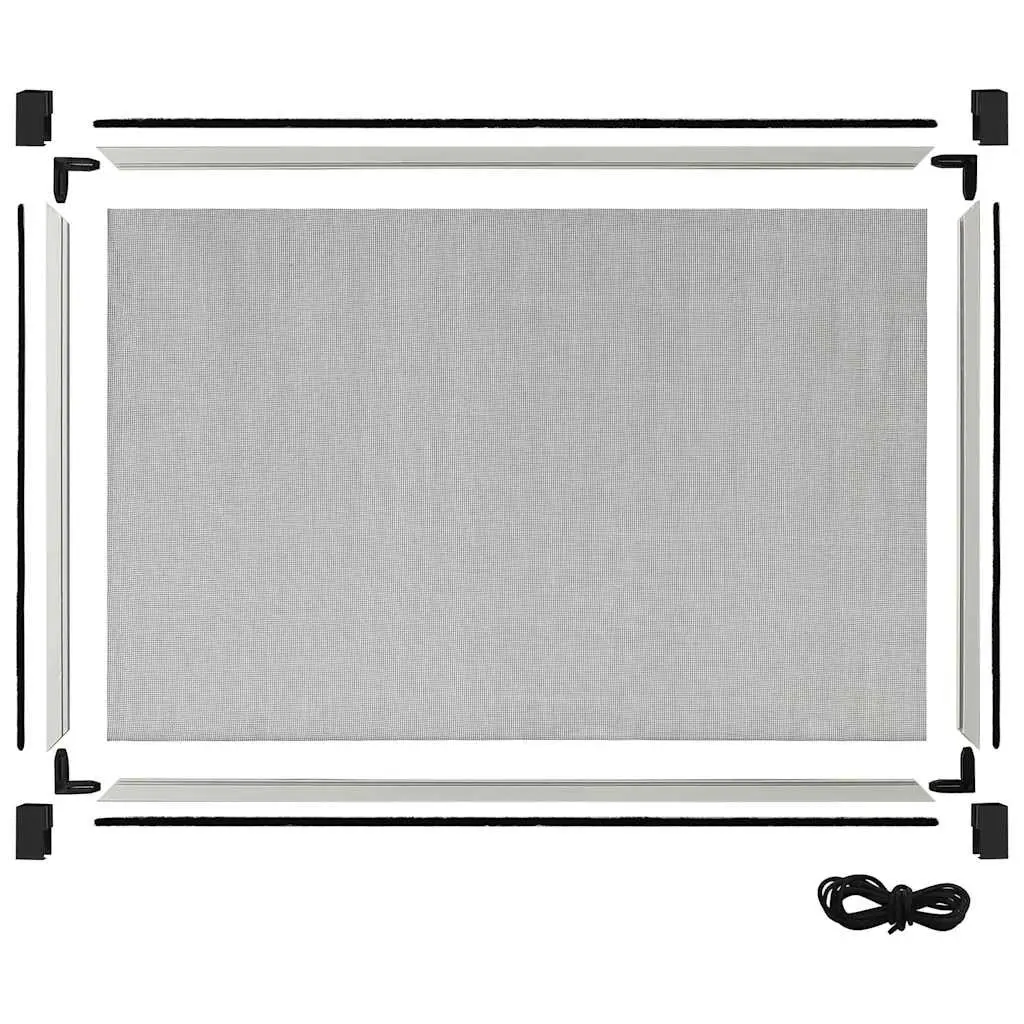 Extendable Window Insect Screen White Adjustable Mesh Fly Protection 75-143x50