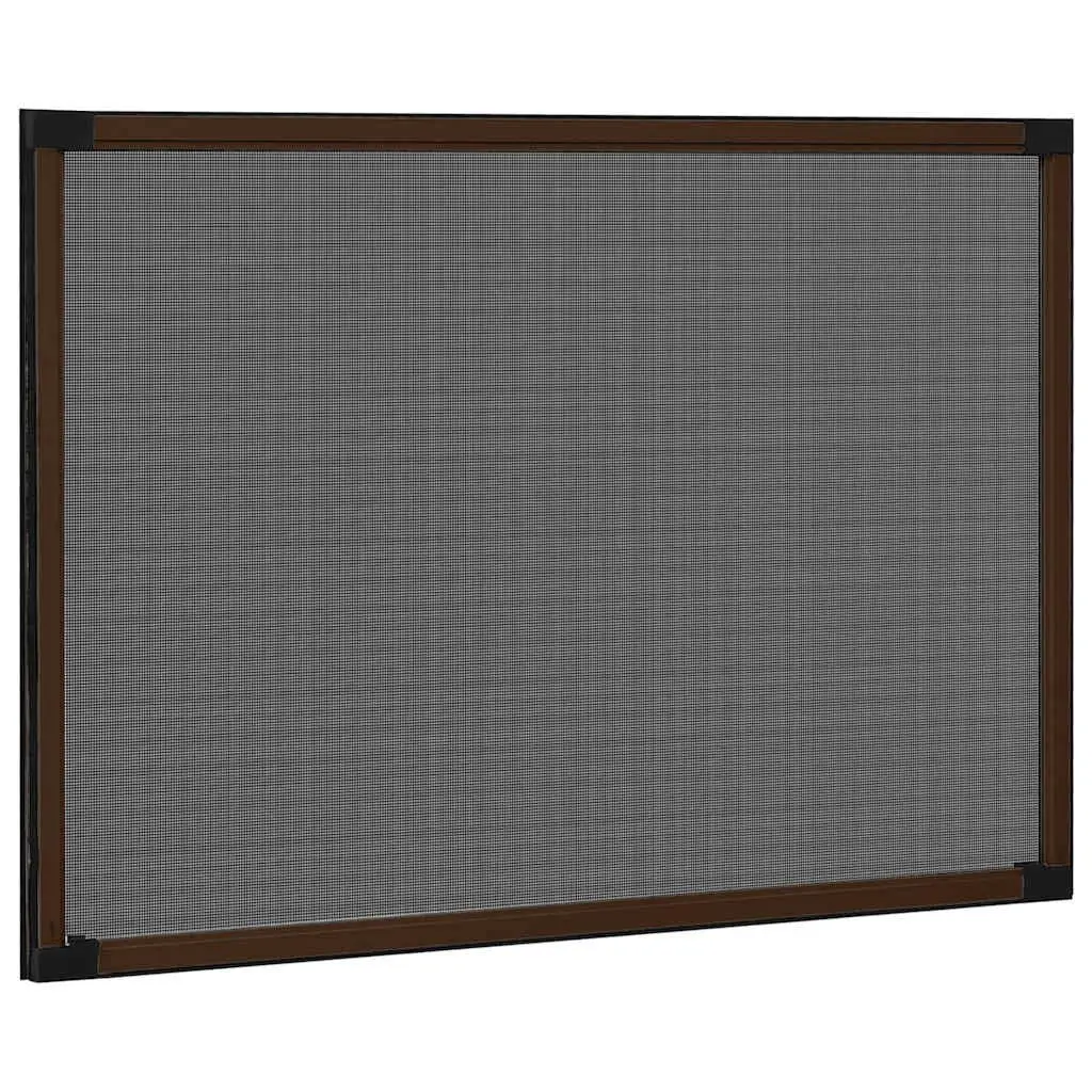 Extendable Window Insect Screen Brown Adjustable Fibreglass Mesh Fly Protection