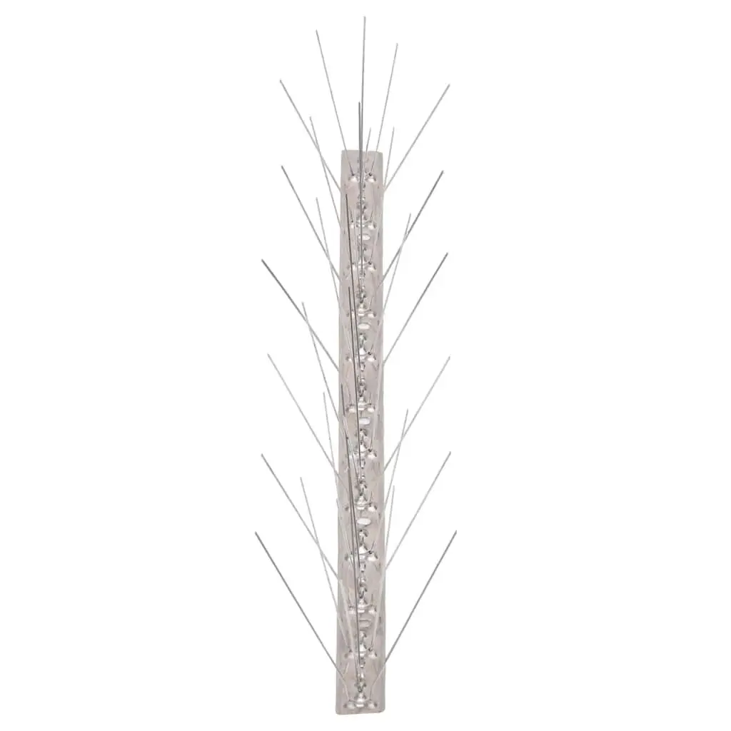Bird & Pigeon Spikes Silver 20m 5-Row Stainless Steel Anti-Bird Deterrent