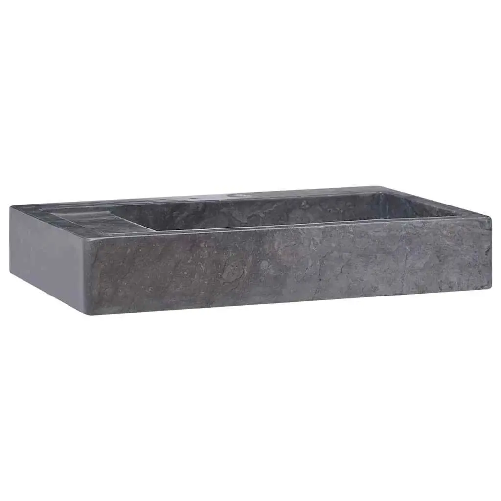Bathroom Sink Black Marble 58x39x10 cm Modern Vessel Handmade Countertop