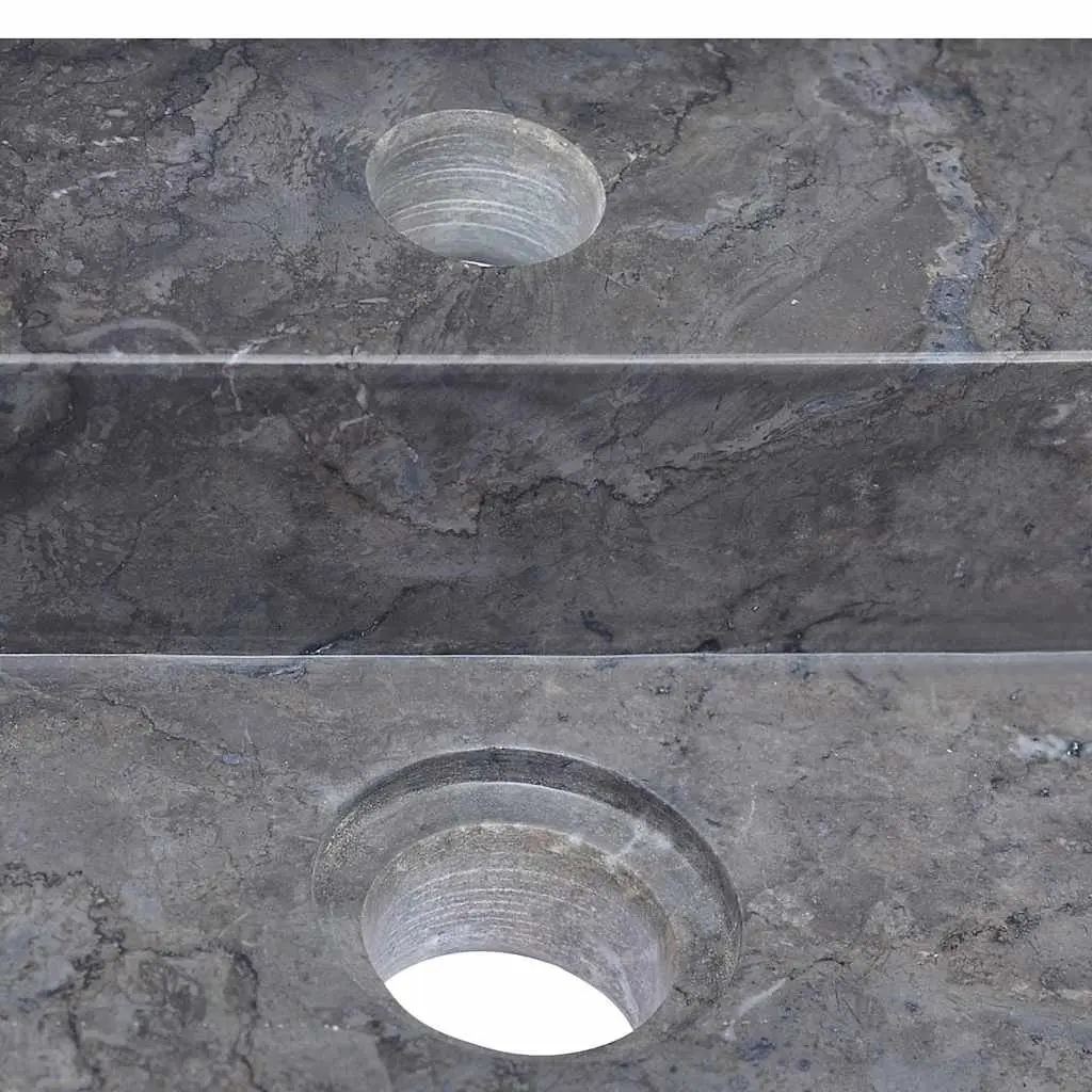 Bathroom Sink Black Marble 58x39x10 cm Modern Vessel Handmade Countertop