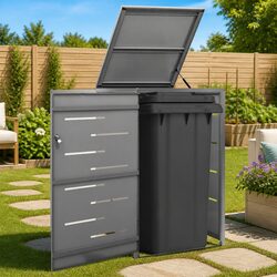 Compact and Secure Wheelie Bin Storage Solution