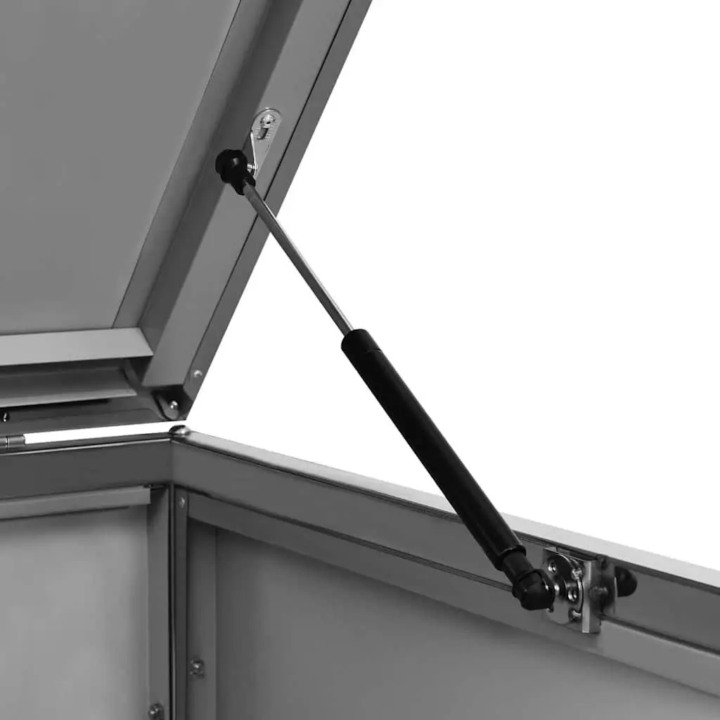 Wheelie Bin Shed Anthracite 207x77.5x115cm Sturdy Frame Ventilation