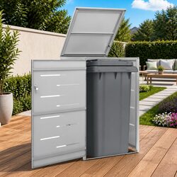 Compact Single Wheelie Bin Shed 69x77.5x115cm