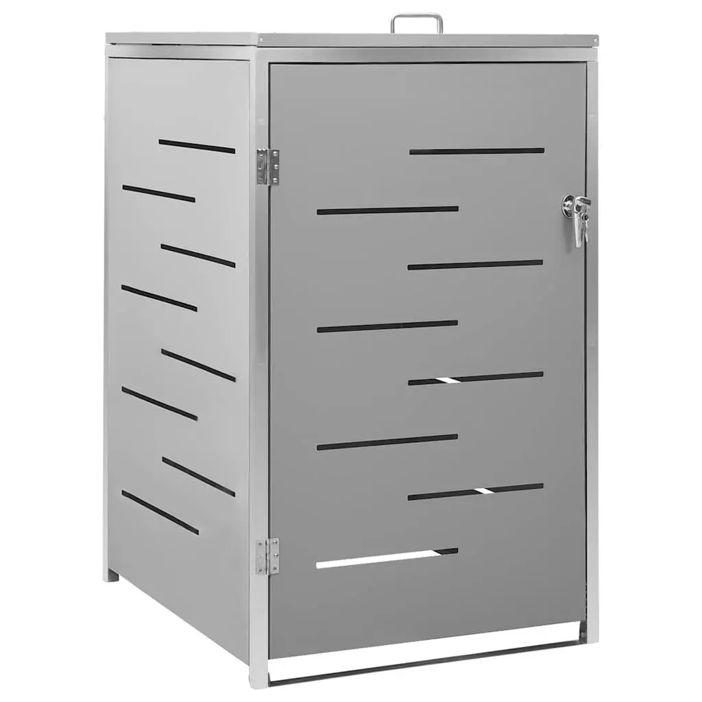 Wheelie Bin Shed Grey 69x77.5x115cm Sturdy Construction Locking System