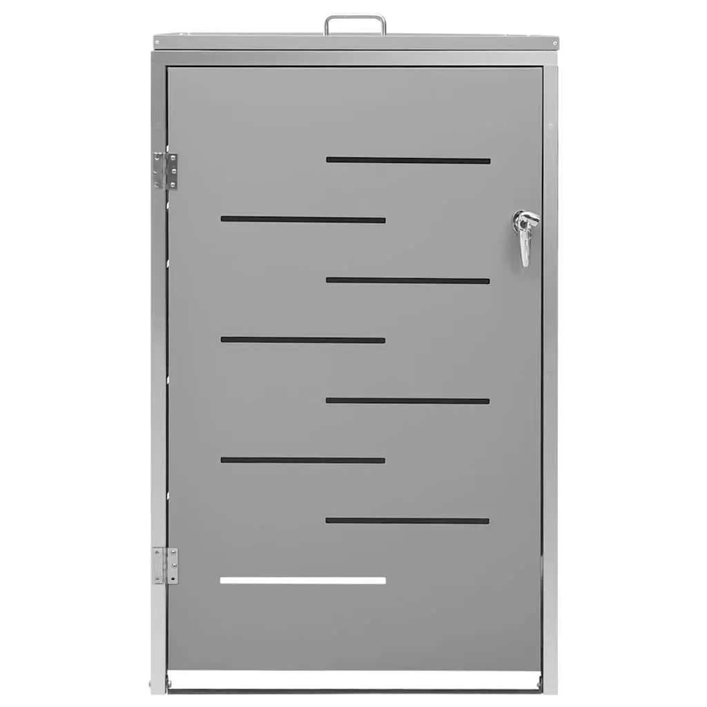 Wheelie Bin Shed Grey 69x77.5x115cm Sturdy Construction Locking System
