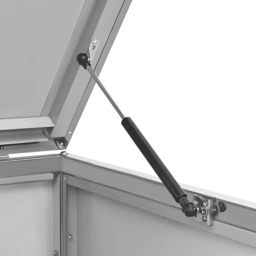 Wheelie Bin Shed Grey 69x77.5x115cm Sturdy Construction Locking System
