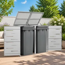 Efficient Double Wheelie Bin Shed for Your Outdoor Space