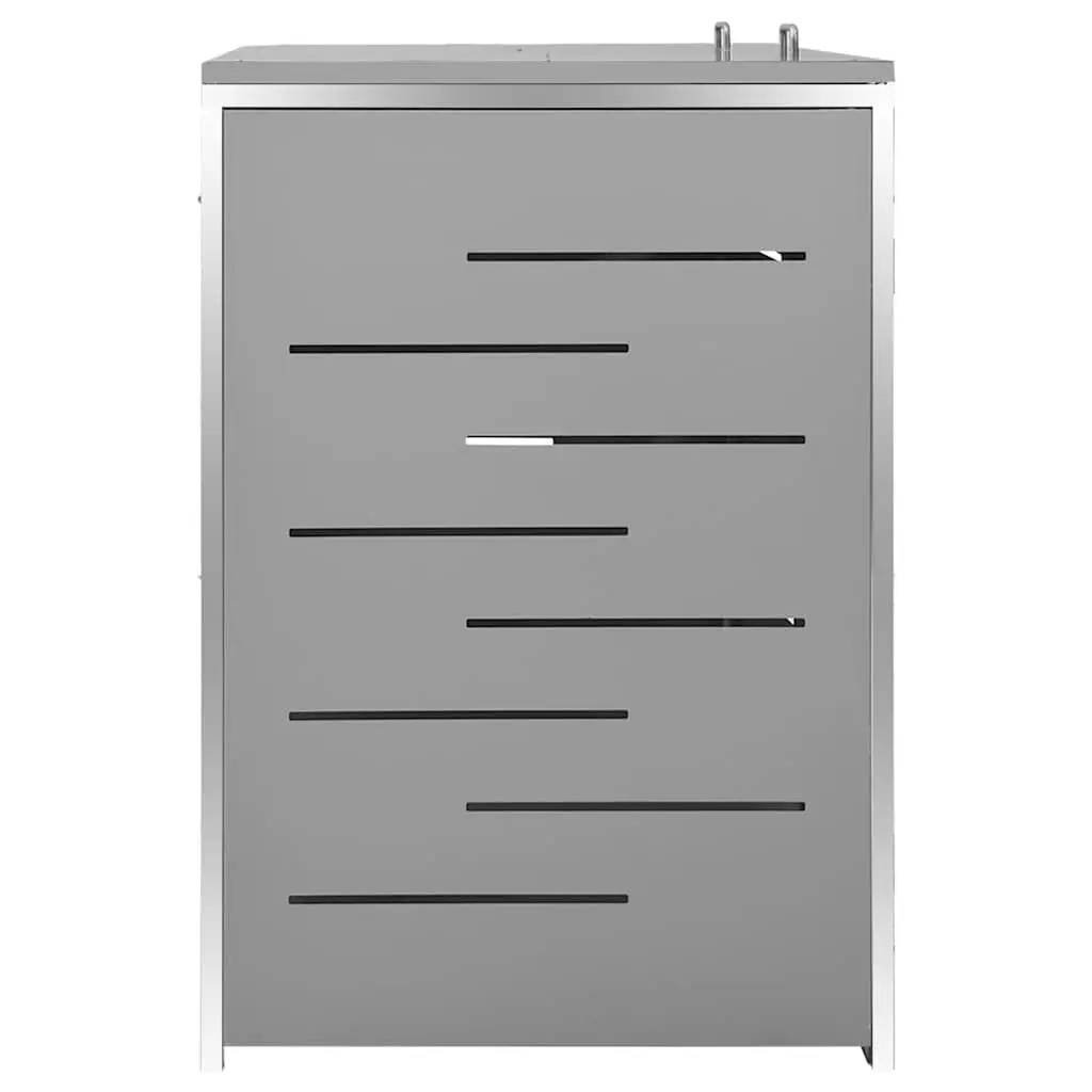 Double Wheelie Bin Shed Garden Waste Container Enclosure Stainless Steel Frame