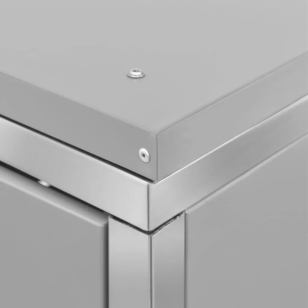 Double Wheelie Bin Shed Garden Waste Container Enclosure Stainless Steel Frame