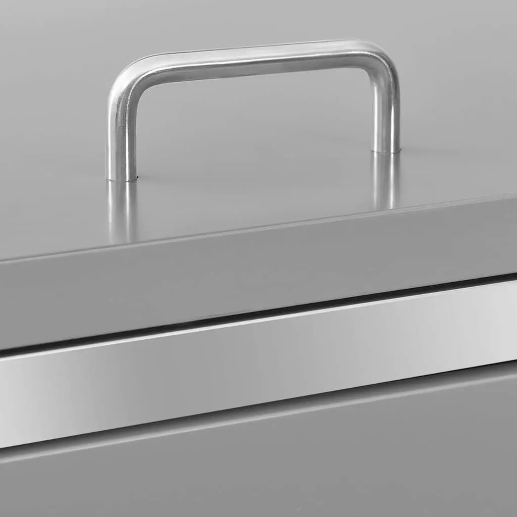 Wheelie Bin Shed Grey 276.5x77.5x115cm Galvanised Steel Construction Locking System