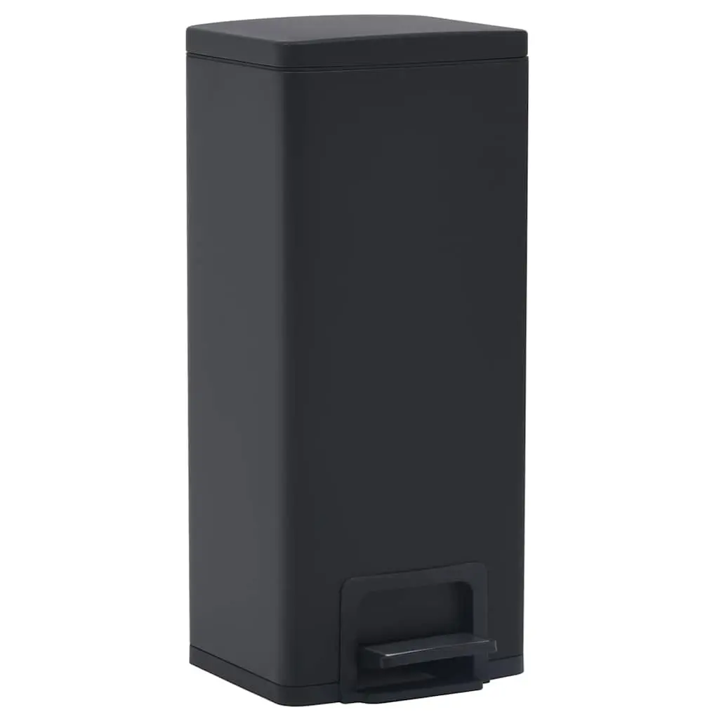 Pedal Dustbin Black 30L Hands-Free Waste Bin Soft Close Lid